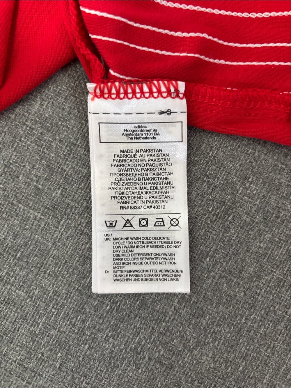 Adidas Originals Adicolor Racerback Red Dress with White Stripes Size Medium - Picture 10 of 15